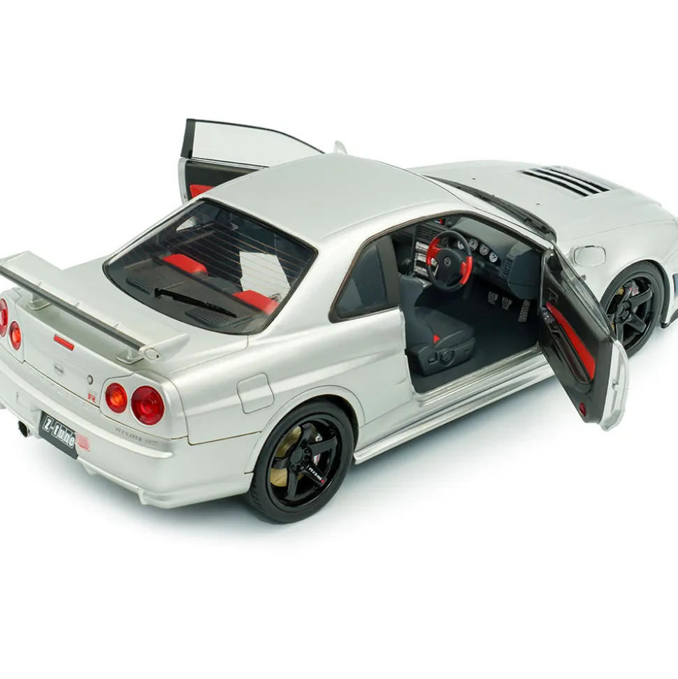 1999 Nissan Skyline (R34) GT-R Z Tune - Silver 1:18 Scale Diecast Model Car by Solido