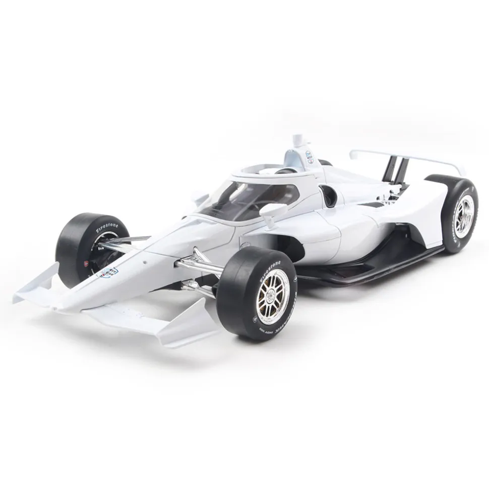 NTT INDYCAR Series - Blank White Autograph Car (Super Speedway Configuration) 1:18 Scale Diecast Model Car by IXO Models