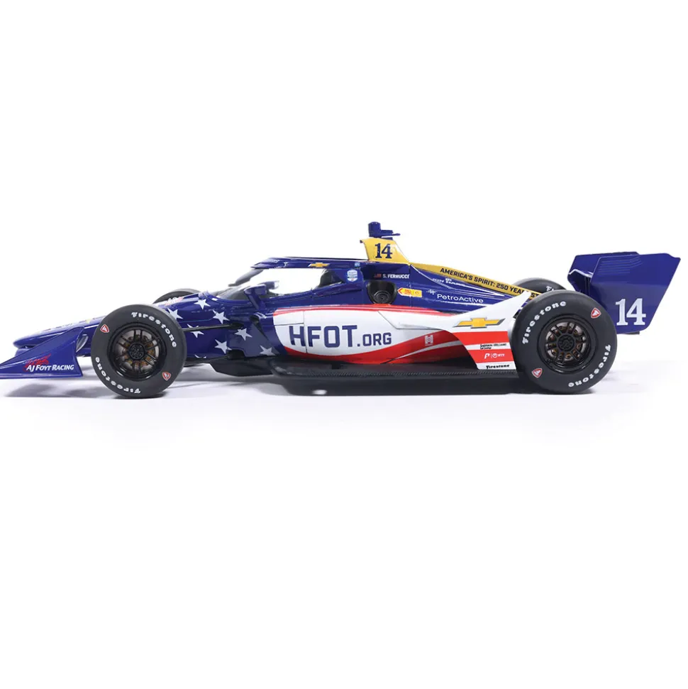 2026 NTT IndyCar Series #14 Santino Ferrucci / AJ Foyt Racing Super Speedway 1:18 Scale Diecast Model Car by IXO Models