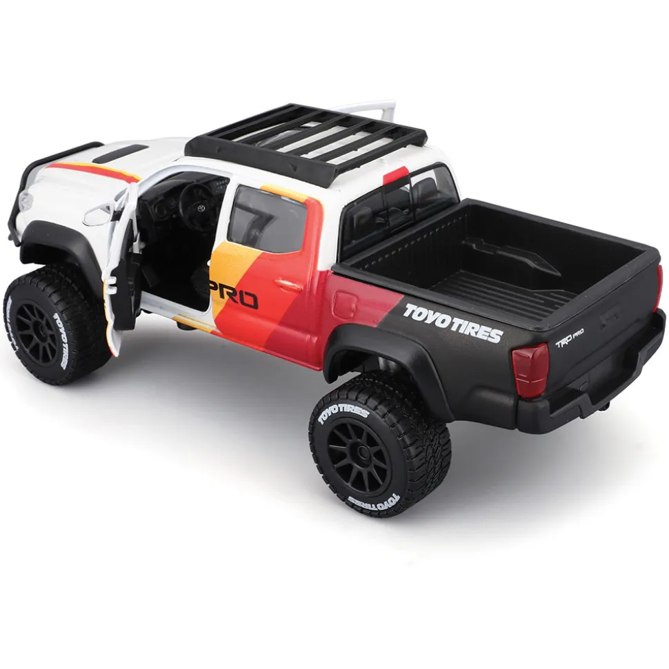 OFF-ROAD 2023 Toyota Tacoma TRD Pro - White 1:27 Scale Diecast Model Truck by Maisto