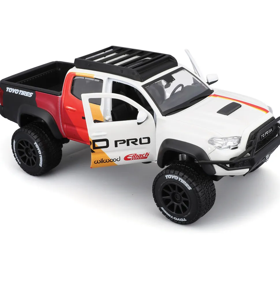 OFF-ROAD 2023 Toyota Tacoma TRD Pro - White 1:27 Scale Diecast Model Truck by Maisto
