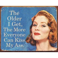 Older I Get Metal Sign 1723 Tin by Desperate Enterprises