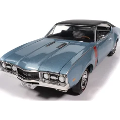 1968 Oldsmobile Holiday Coupe 442 Hemmings Muscle Machines - Code F Teal Frost 1:18 Scale Diecast Model Car by American Muscle - Ertl
