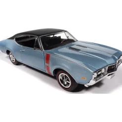1968 Oldsmobile Holiday Coupe 442 Hemmings Muscle Machines - Code F Teal Frost 1:18 Scale Diecast Model Car by American Muscle - Ertl