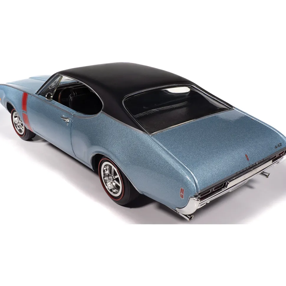 1968 Oldsmobile Holiday Coupe 442 Hemmings Muscle Machines - Code F Teal Frost 1:18 Scale Diecast Model Car by American Muscle - Ertl