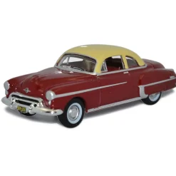 1950 Oldsmobile Rocket 88 Coupe - Chariot Red / Canto Cream 1:87 Scale Diecast Model Car by Oxford Diecast