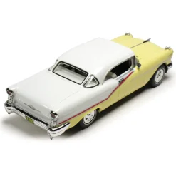 1957 Oldsmobile Starfire Coronado - Yellow & Alcan White 1:43 Scale Cast Resin Model Car by Goldvarg Collection