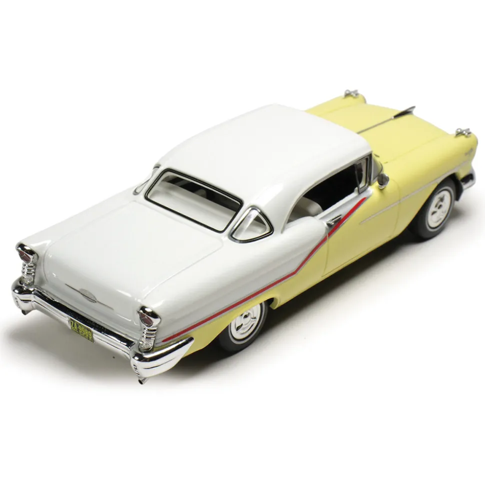1957 Oldsmobile Starfire Coronado - Yellow & Alcan White 1:43 Scale Cast Resin Model Car by Goldvarg Collection