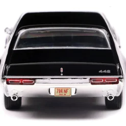 1968 Oldsmobile 442 W-30 - Ebony Black w/ Red Stripes 1:43 Scale Diecast Model Car by IXO Models