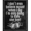 One Beer Metal Sign Desperate Enterprises (2686) by Desperate Enterprises