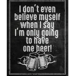 One Beer Metal Sign Desperate Enterprises (2686) by Desperate Enterprises