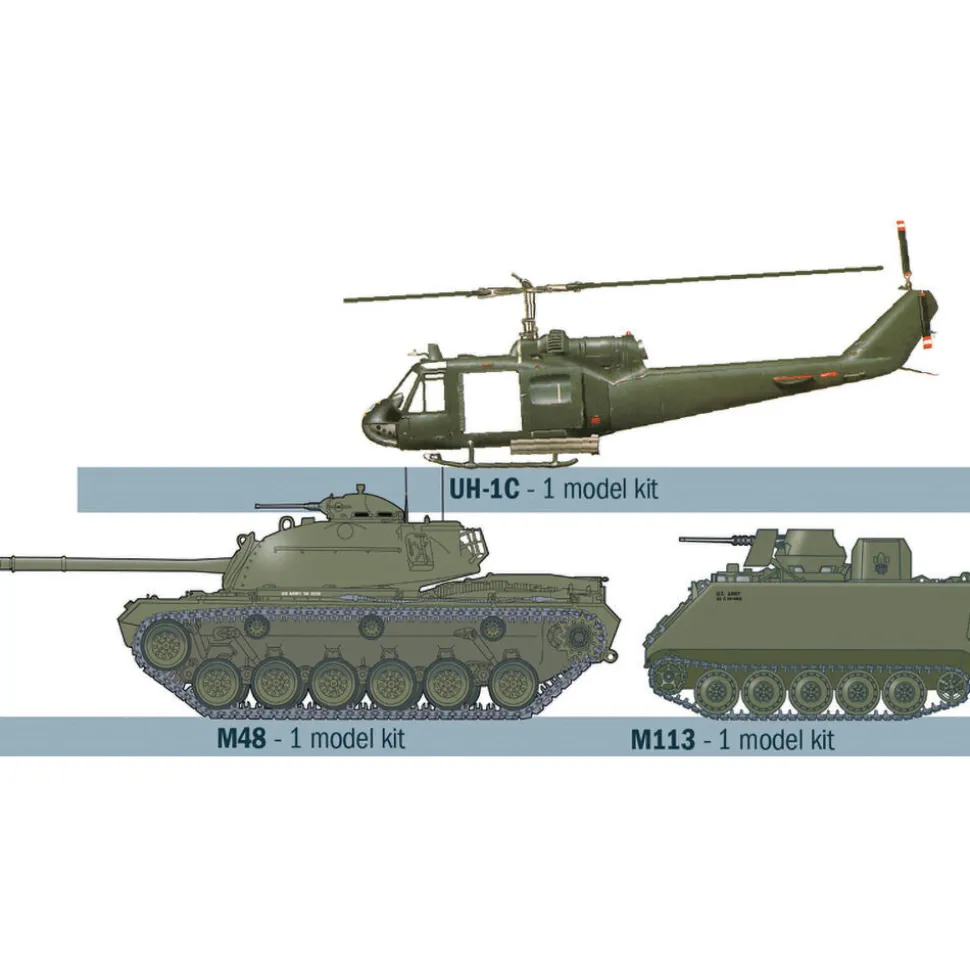 Op. Silver Bayonet - Vietnam War 1/72 Figure Kit 1:72 Scale Plastic Model Kit by Italeri