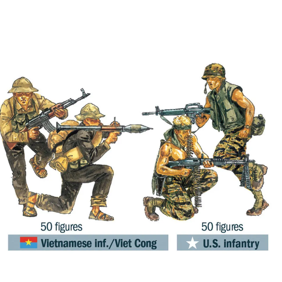 Op. Silver Bayonet - Vietnam War 1/72 Figure Kit 1:72 Scale Plastic Model Kit by Italeri