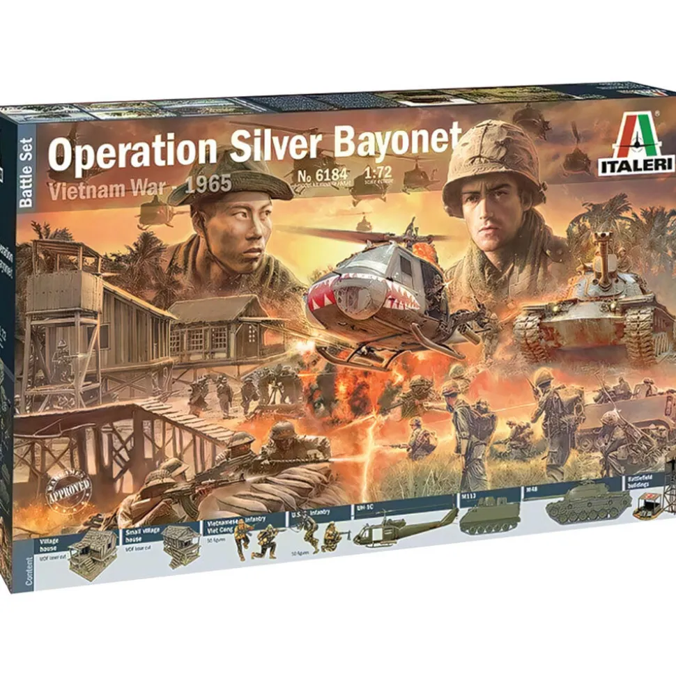 Op. Silver Bayonet - Vietnam War 1/72 Figure Kit 1:72 Scale Plastic Model Kit by Italeri