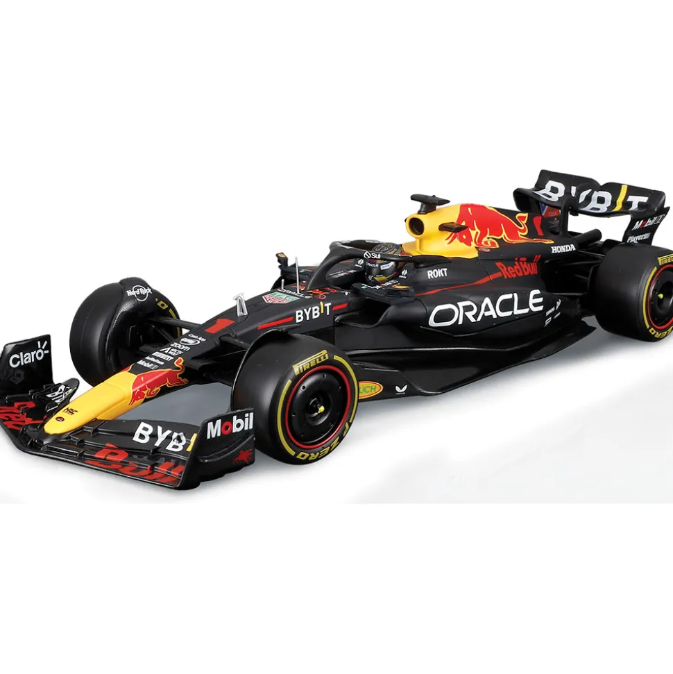 2023 Oracle F1 RB19 (2023) w/helmet - Verstappen #1 1:24 Scale Diecast Model Car by Bburago