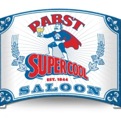 Pabst Super Cool Rolled Metal Sign Desperate Enterprises (R109) Tin by Desperate Enterprises