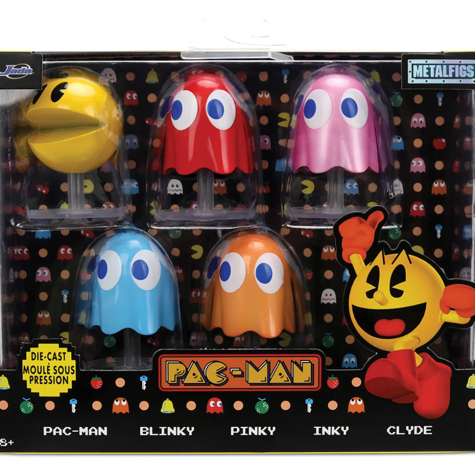 PAC-MAN 5-Pack 2.5" Metal Figures Diecast Metal Figure by Jada Toys