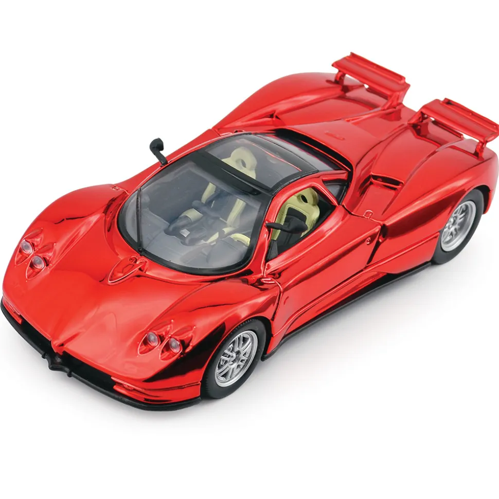 Pagani Zonda C12 Mirror Finish Red - That's a Wrap 1:24 Scale Diecast Model Car by Motormax
