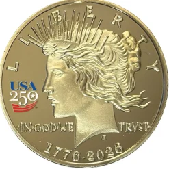 PEACE DOLLAR GOLDEN TRIBUTE 1 OZ COIN -250TH ANNIVERSARY Merrick Mint (PEACE_250TH_GLD_TRIB) by Merrick Mint