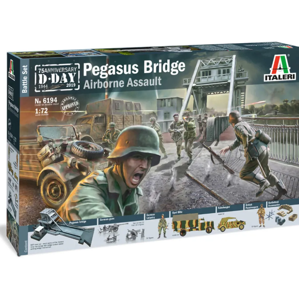 Pegasus Bridge Airborne Assault 1/72 Figure Kit 1:72 Scale Plastic Model Kit by Italeri