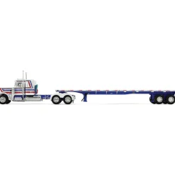 Peterbilt Bicentennial 359 Flat Top Sleeper & 48' Flatbed 1:64 Scale Diecast Model Truck by Diecast Promotions