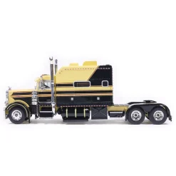 2002 Peterbilt 379 Big Bunk - Yellow And Black 1:64 Scale Diecast Model Truck by IXO Models