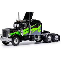 1973 Peterbilt 359 - Black and Lime 1:64 Scale Diecast Model Truck by IXO Models