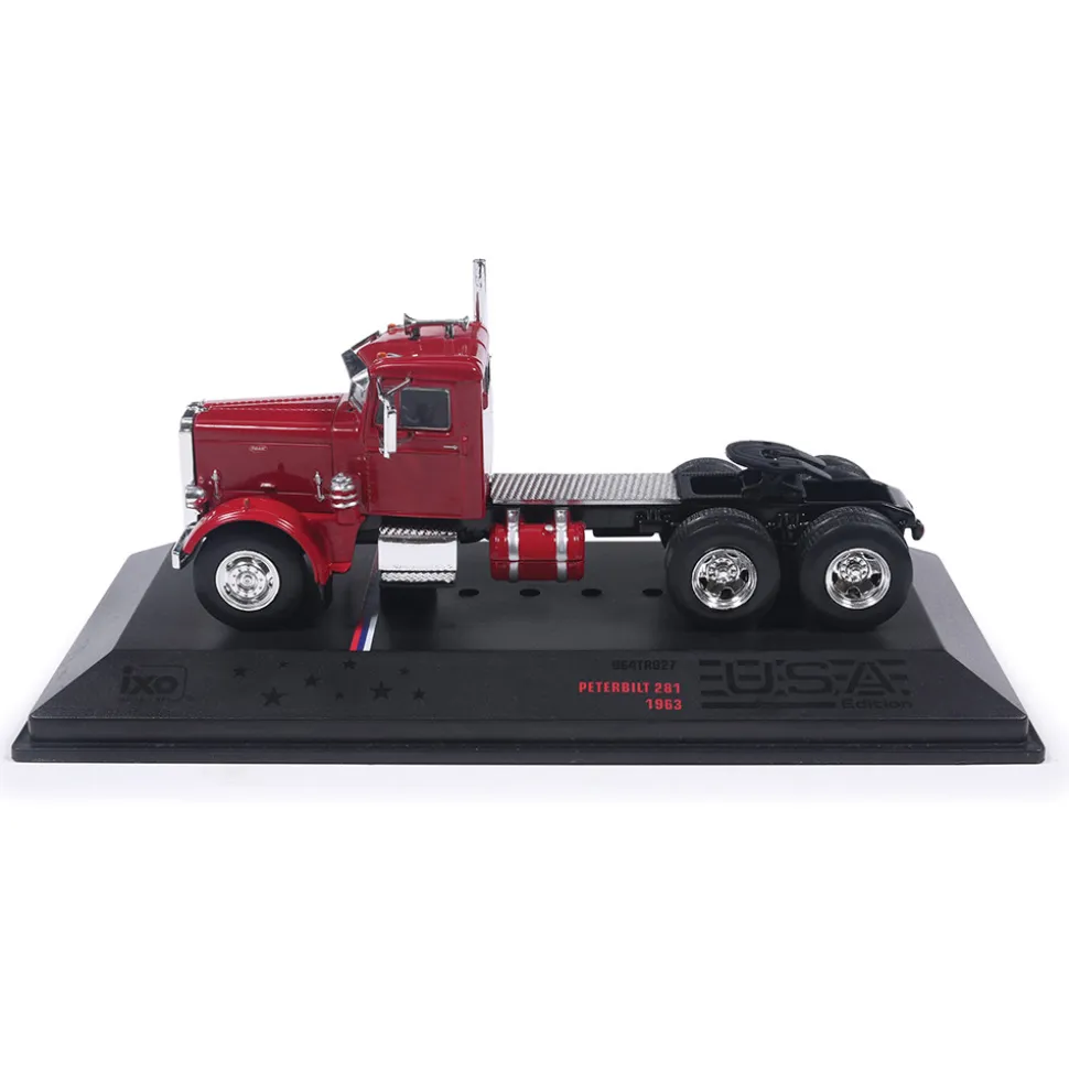 1963 Peterbilt 281 - Burgundy 1:64 Scale by IXO Models