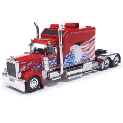 Peterbilt 379 Custom - Red with Eagle 1:64 Scale Diecast Model Truck by IXO Models