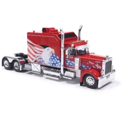 Peterbilt 379 Custom - Red with Eagle 1:64 Scale Diecast Model Truck by IXO Models