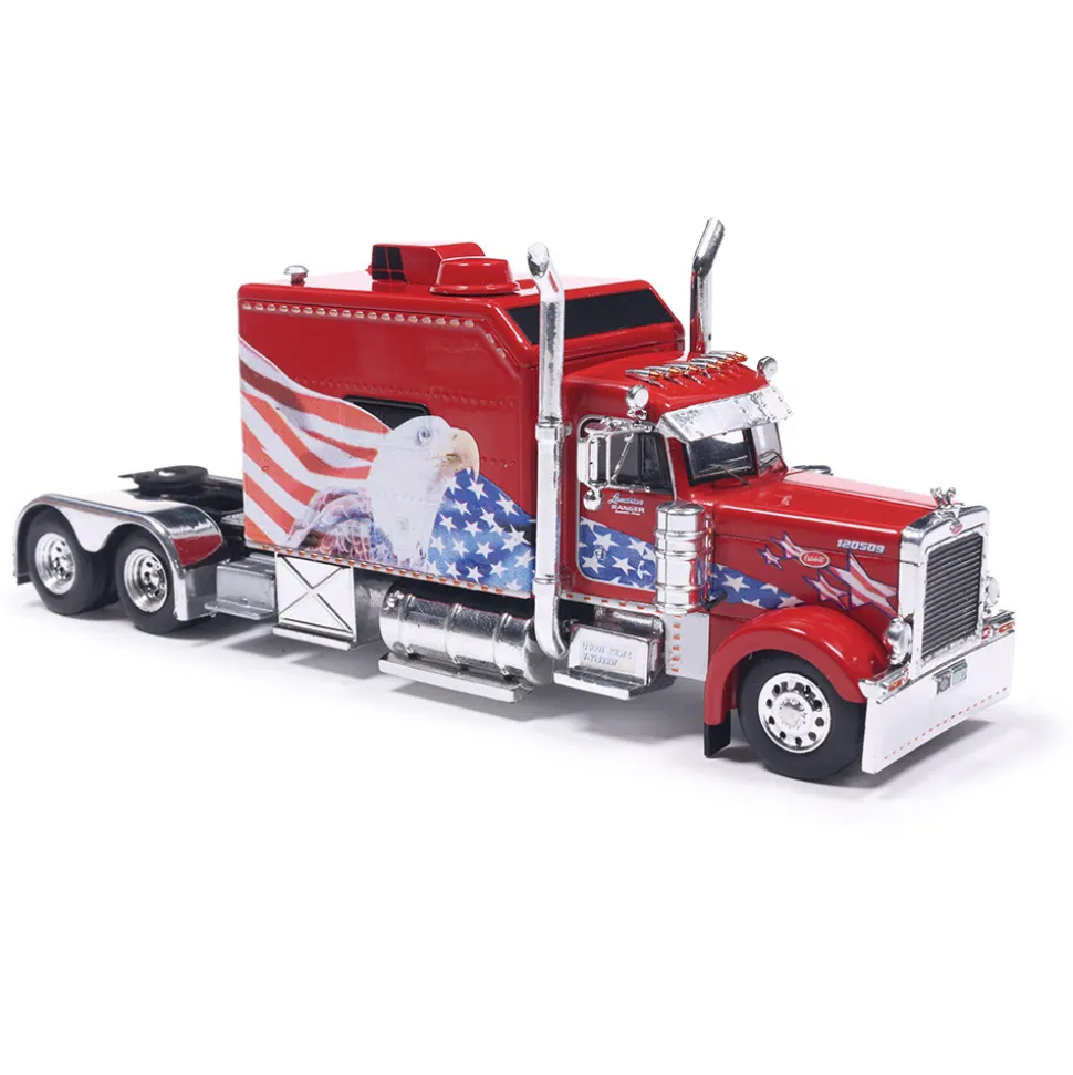 Peterbilt 379 Custom - Red with Eagle 1:64 Scale Diecast Model Truck by IXO Models