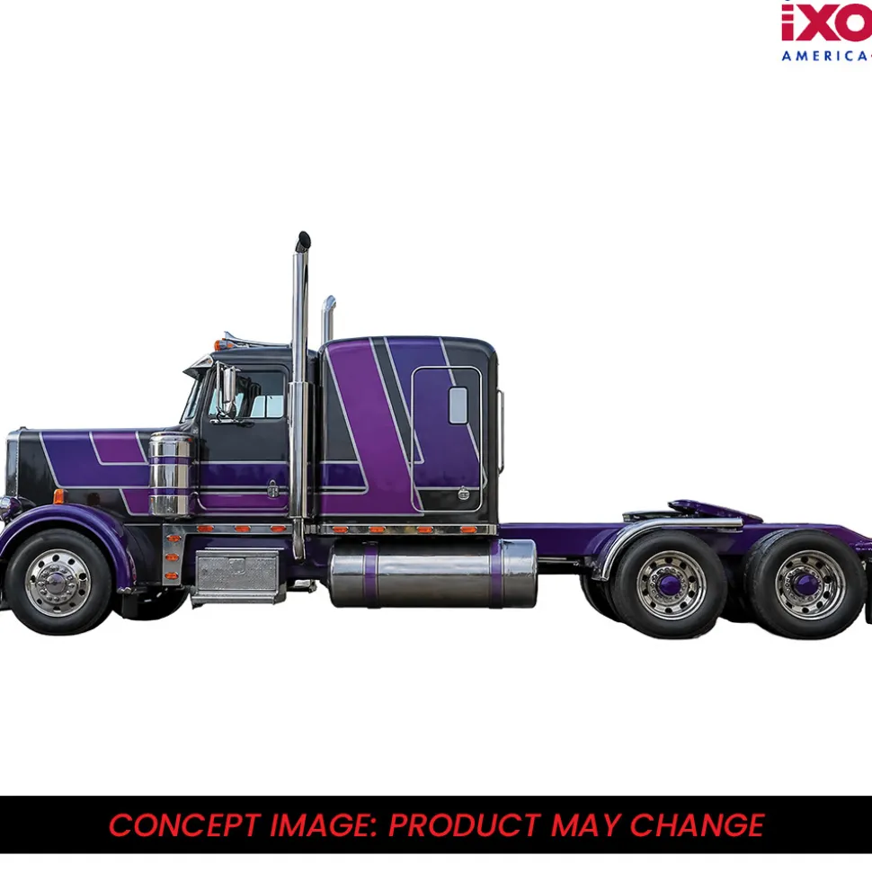 1973 Peterbilt 359 - Gray and Purple 1:64 Scale Diecast Model Truck by IXO Models