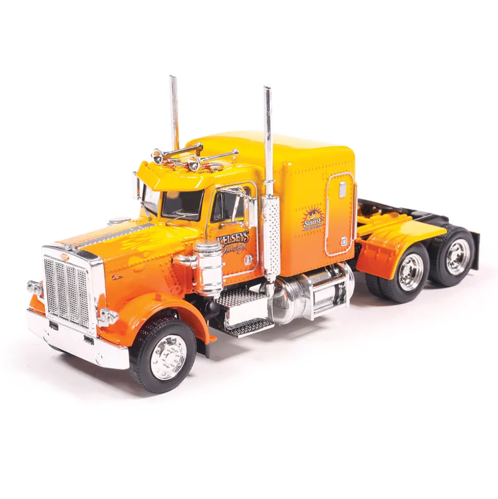 1973 Peterbilt 359 Kelsey's Trucking - Orange 1:64 Scale Diecast Model Truck by IXO Models
