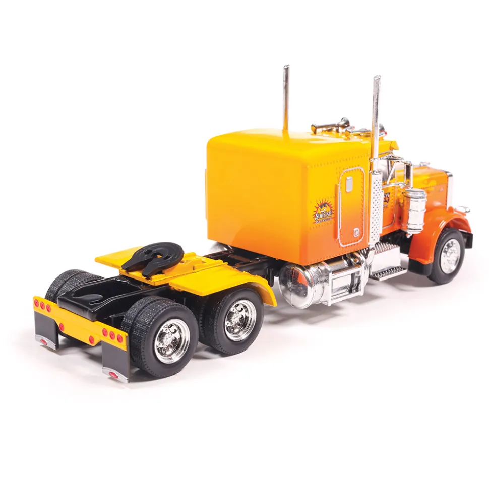 1973 Peterbilt 359 Kelsey's Trucking - Orange 1:64 Scale Diecast Model Truck by IXO Models