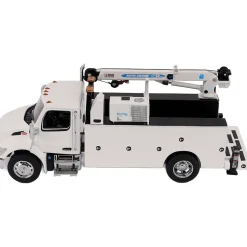 Peterbilt Model 536 Auto-Crane Titan85-Body HC14-Crane Work Truck with Miller EnPak - White 1:50 Scale Diecast Model Truck by Diecast Masters