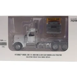 Peterbilt Model 589 BBC Day-Cab Tandem-Axle Truck Tractor 1:64 Scale Diecast Model Truck by Diecast Masters