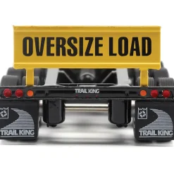 Peterbilt Model 589 BBC Day-Cab Tridem-Axle Truck Tractor & 1:64 Trail King TK170 Hydraulic Detachable Gooseneck Lowboy 1:64 Scale Diecast Model Truck by Diecast Masters