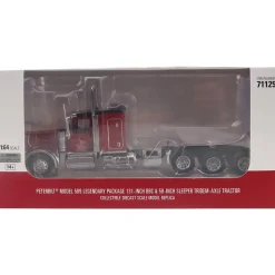 Peterbilt Model 589 BBC 58-inches-Sleeper Tridem-Axle Legendary Package Truck Tractor 1:64 Scale Diecast Model Truck by Diecast Masters