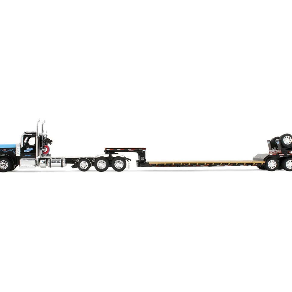 Peterbilt® Model 589 Day Cab & Fontaine® Renegade™ LXT40 Lowboy Trailer with Fliptail - Cappello Heavy Transport 1:64 Scale Diecast Model Truck by Diecast Promotions