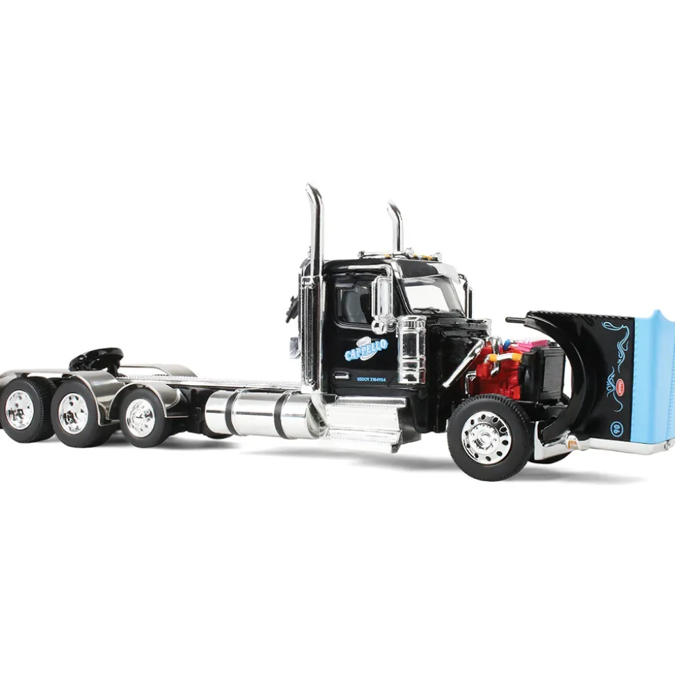 Peterbilt® Model 589 Day Cab & Fontaine® Renegade™ LXT40 Lowboy Trailer with Fliptail - Cappello Heavy Transport 1:64 Scale Diecast Model Truck by Diecast Promotions