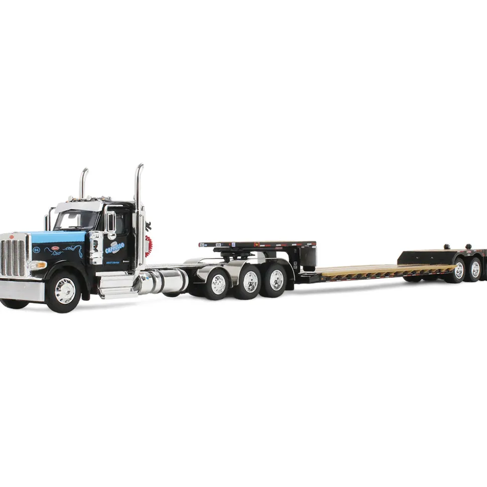 Peterbilt® Model 589 Day Cab & Fontaine® Renegade™ LXT40 Lowboy Trailer with Fliptail - Cappello Heavy Transport 1:64 Scale Diecast Model Truck by Diecast Promotions