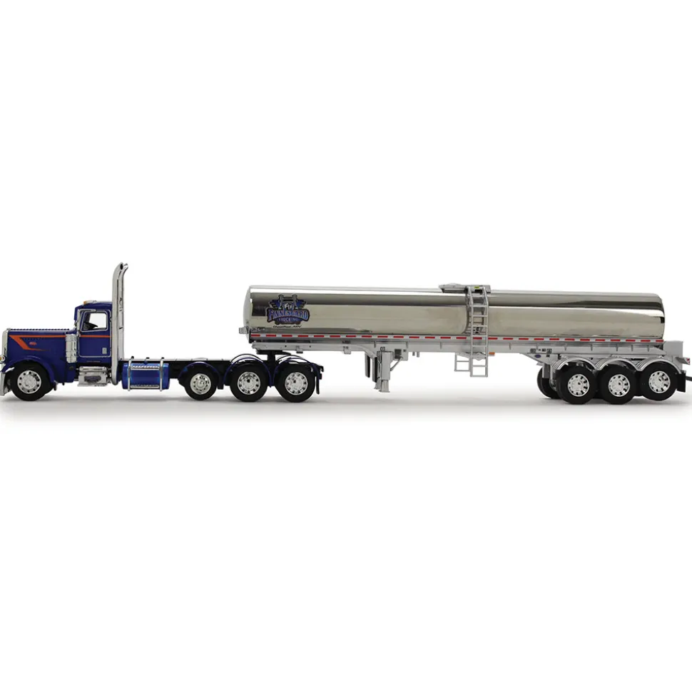 Peterbilt Model 389 Finnesgard Tri-Axle Day Cab & Walker Food Grade Tank Trailer 1:64 Scale Diecast Model Truck by Diecast Promotions