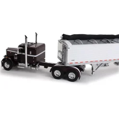 Peterbilt Model 351 36” Sleeper & Wilson Pacesetter Grain Trailer 1:64 Scale Diecast Model Truck by Diecast Promotions