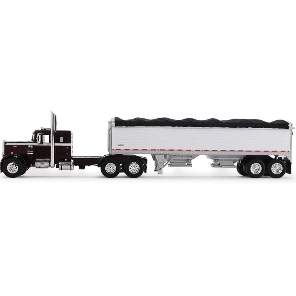 Peterbilt Model 351 36” Sleeper & Wilson Pacesetter Grain Trailer 1:64 Scale Diecast Model Truck by Diecast Promotions
