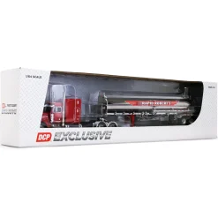 Peterbilt Model 379 with 63” Mid-Roof Sleeper & Heil Fuel Tank Trailer - Rapid Roberts 1:64 Scale Diecast Model Truck by Diecast Promotions