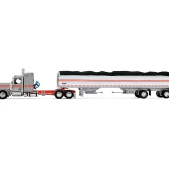 Peterbilt 589 with 58" Sleeper & 50' Wilson Pacesetter Grain Trailer 1:64 Scale by Diecast Promotions