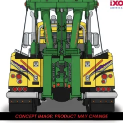1980 Peterbilt 359 Wrecker - Yellow And Purple 1:43 Scale by IXO Models