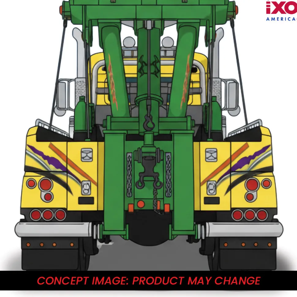 1980 Peterbilt 359 Wrecker - Yellow And Purple 1:43 Scale by IXO Models