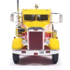 1963 Peterbilt 281 - Yellow And Red 1:64 Scale Diecast Model Truck by IXO Models