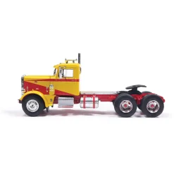 1963 Peterbilt 281 - Yellow And Red 1:64 Scale Diecast Model Truck by IXO Models